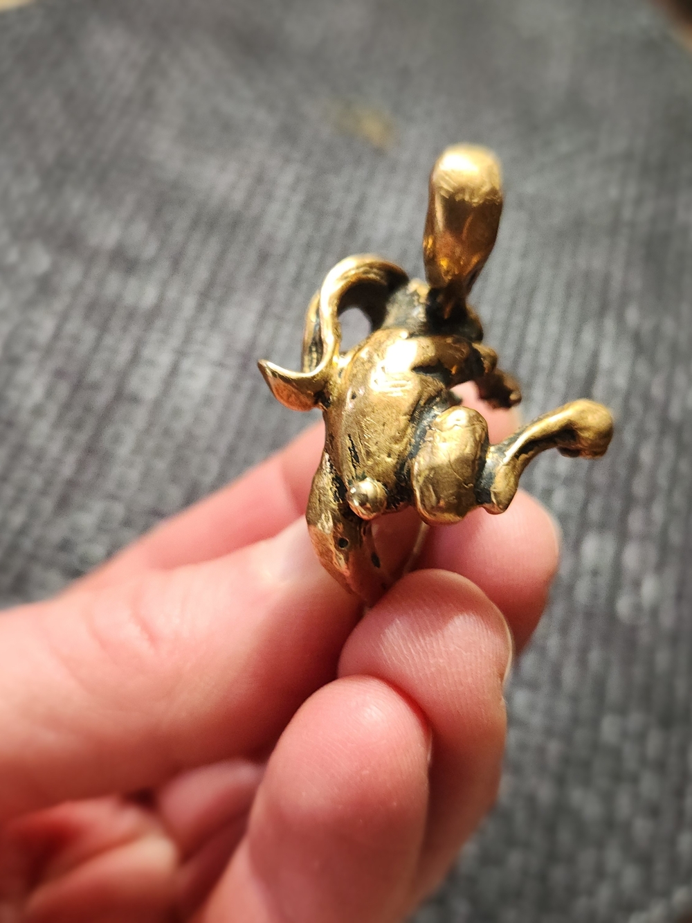 Bronze Jackrabbit Cocktail Ring - Picture 5 of 10